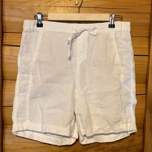 J. Jill Love Linen White Pull on Shorts Sz Sm